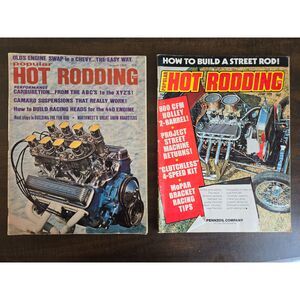 POPULAR HOT RODDING Magazines Lot of 2 Aug 1968 & June 1975